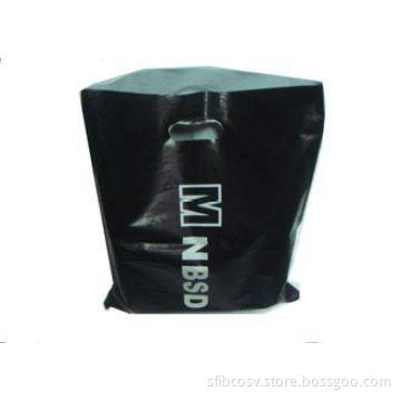 Recycling Black Die Cut Handle Plastic Bags Printed Polythe